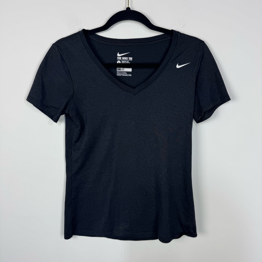 Nike Dri Fit Athletic Cut The Nike Tee Black Workout Top